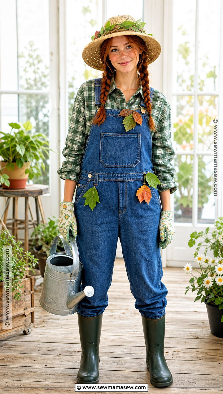 Gardener Costume With Denim Overalls - 35 Easy At Home Halloween Costumes