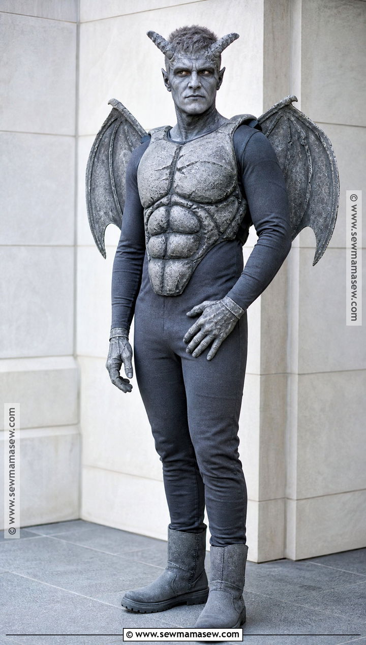 Gargoyle Costume With Stone Wings - 45 scary costumes
