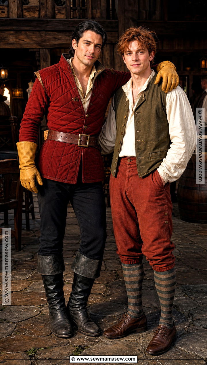 Gaston And LeFou Duo Costume - 40 Beauty And The Beast Costume Ideas