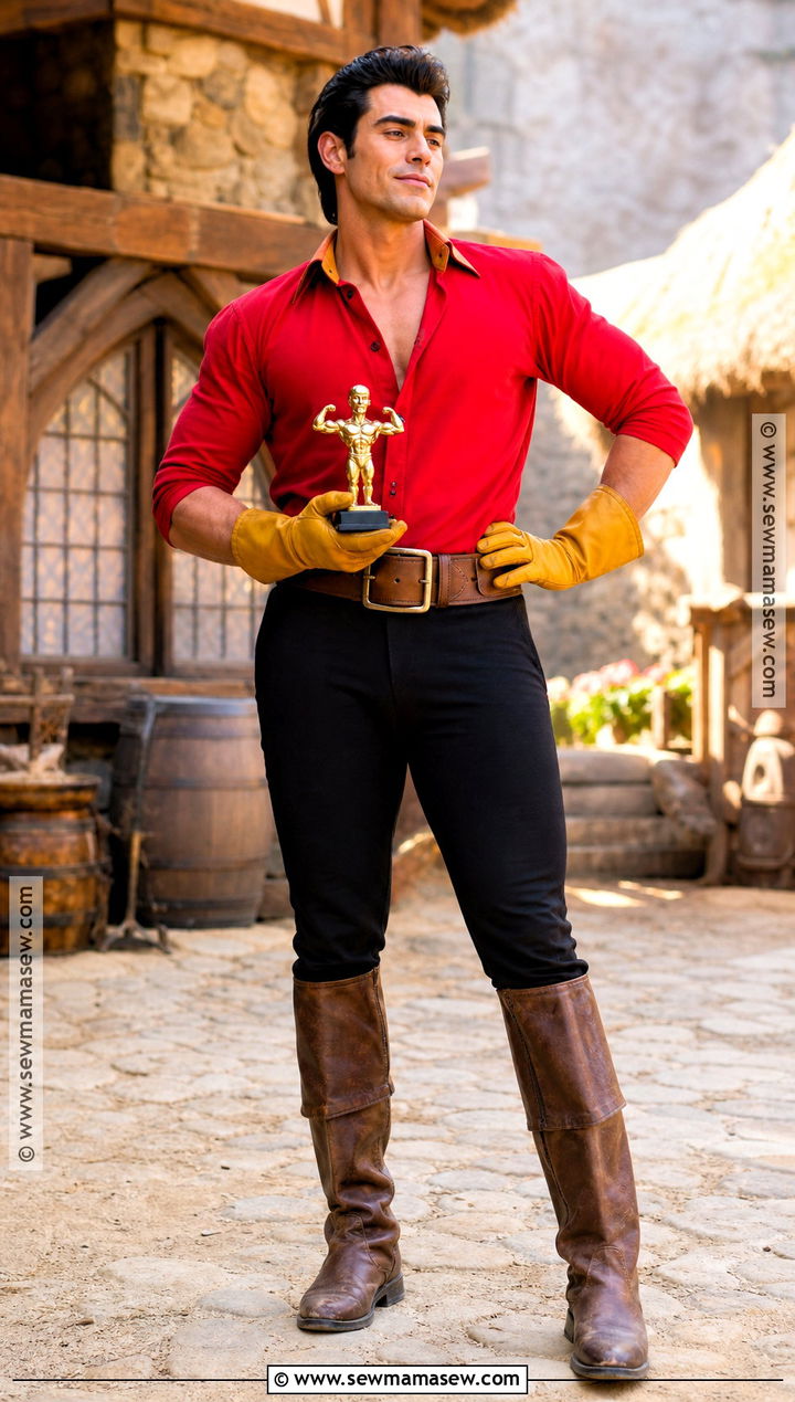 Gaston Costume With Red Shirt - 40 disney villain costumes