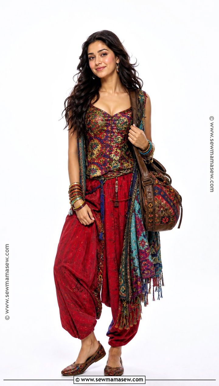 Geet Corset And Harem Pants Costume - 40 bollywood characters costumes