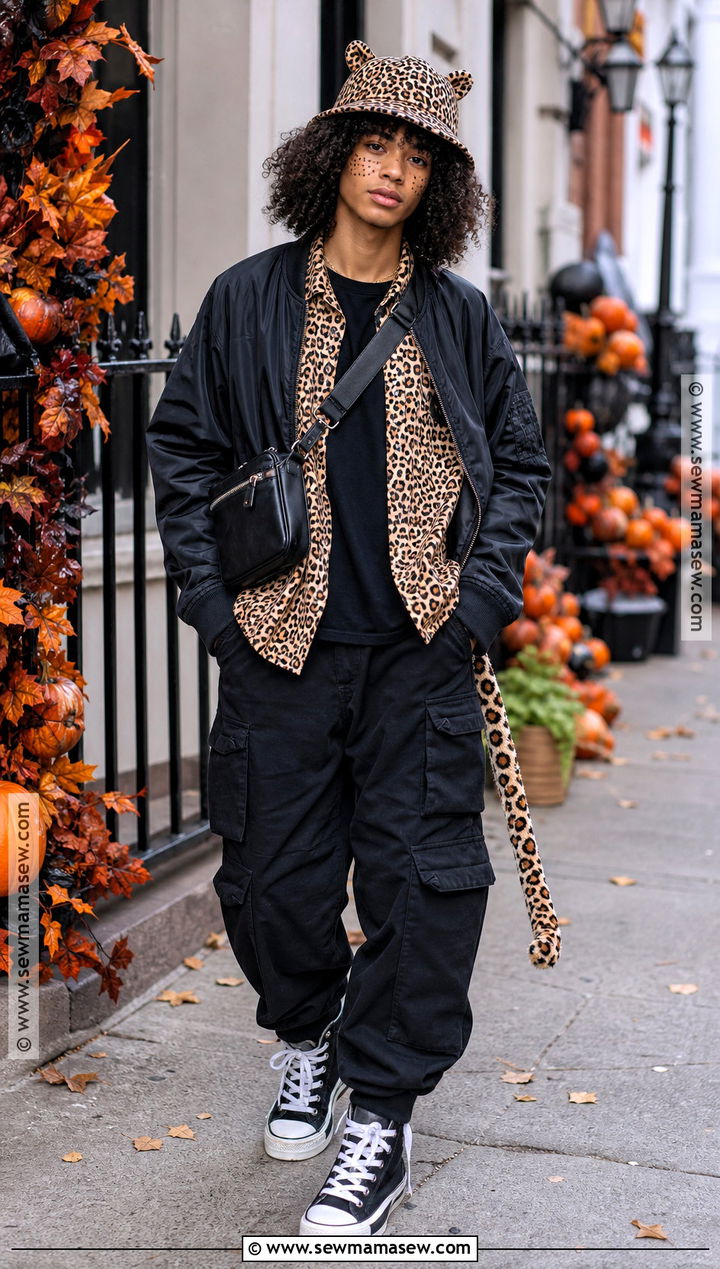 Gender Neutral Cheetah Streetwear Halloween Outfit - 30 cheetah outfit halloween ideas