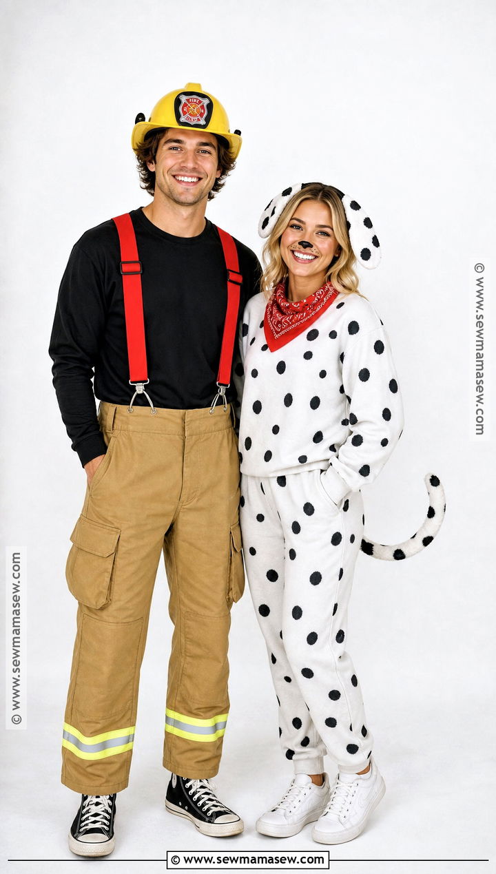 Gender Neutral Fireman And Dalmatian Costume - 30 Fireman And Dalmatian Costume Ideas for Couples