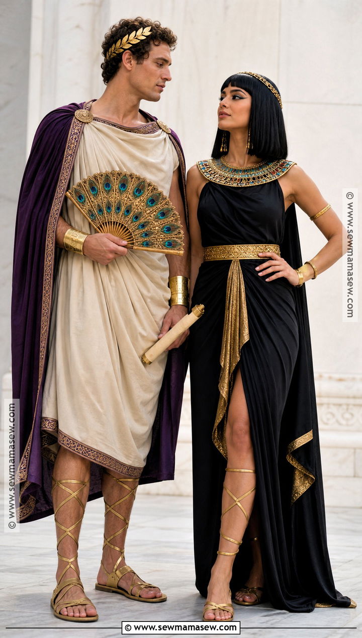 Gender Swapped Cleopatra Couple Costume - 30 cleopatra couple costume ideas