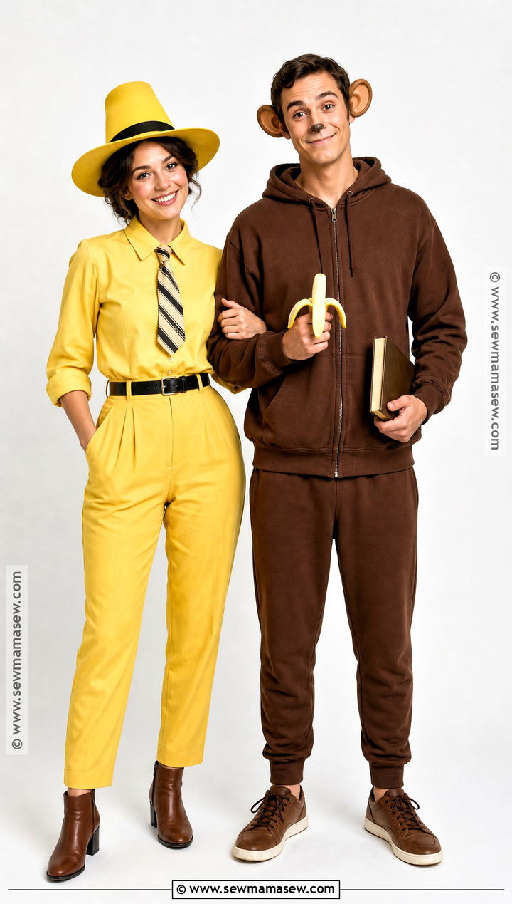Gender Swapped Curious George Couple Costume - 35 curious george couple costume ideas