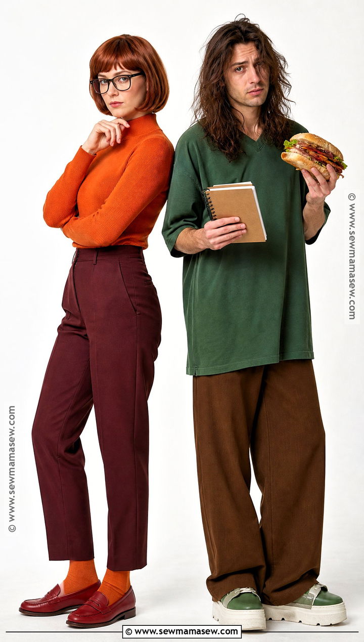 Gender Swapped Velma and Shaggy Costume - 35 velma and shaggy costume ideas