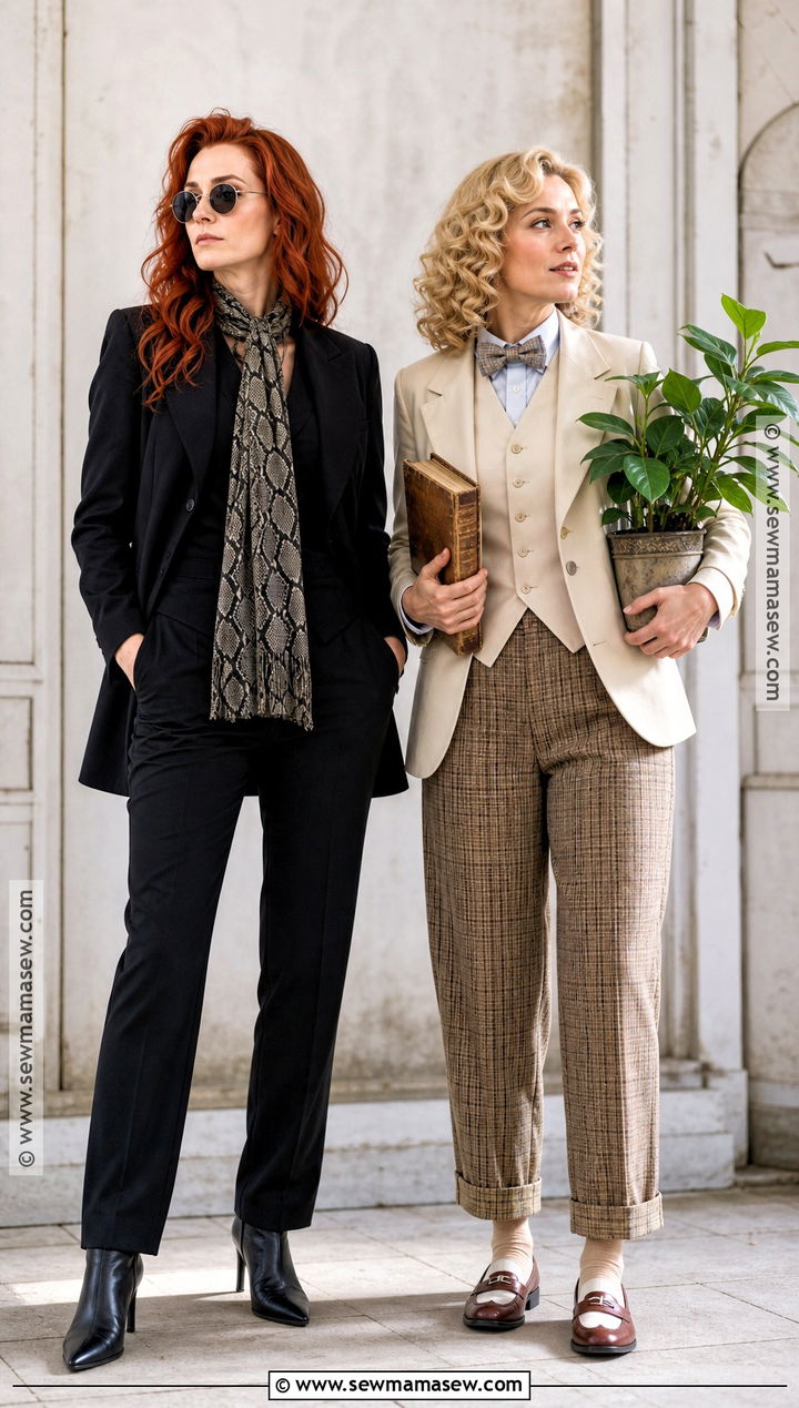 Genderbent Crowley And Aziraphale Costume - 40 wlw halloween costume ideas