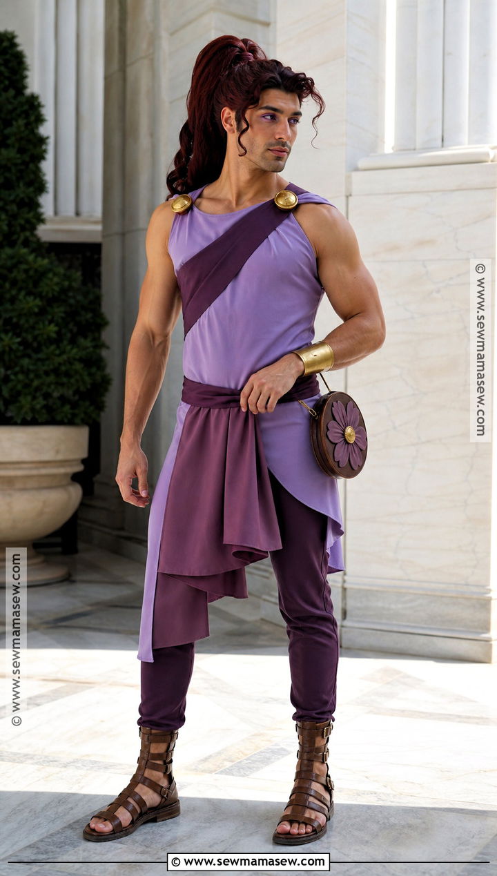 Genderbent Megara Cosplay With Purple Tunic - 35 megara cosplay ideas