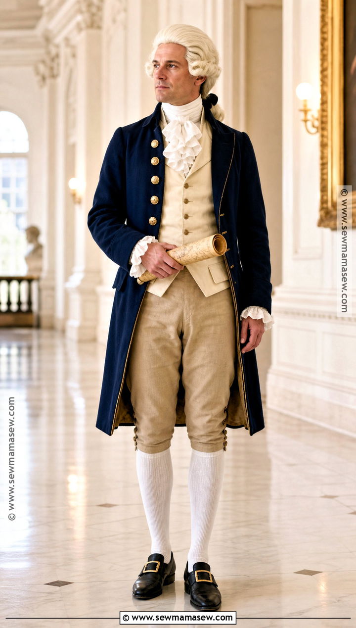 George Washington Costume With Blue Coat - 30 historical figures costumes