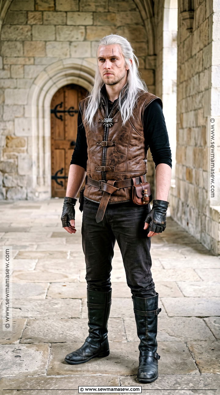 Geralt White Hair Witcher Costume - 30 netflix characters costume ideas