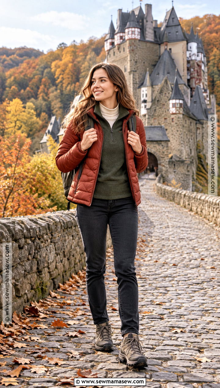 Germany Fall Castle Outfit - 20 germany fall travel outfits