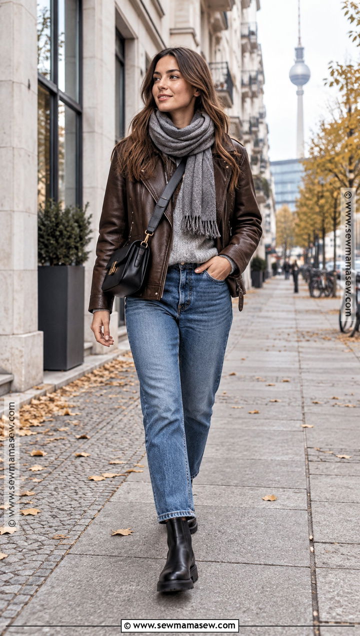 Germany Fall Leather Jacket Outfit - 15 Germany In Fall Outfits