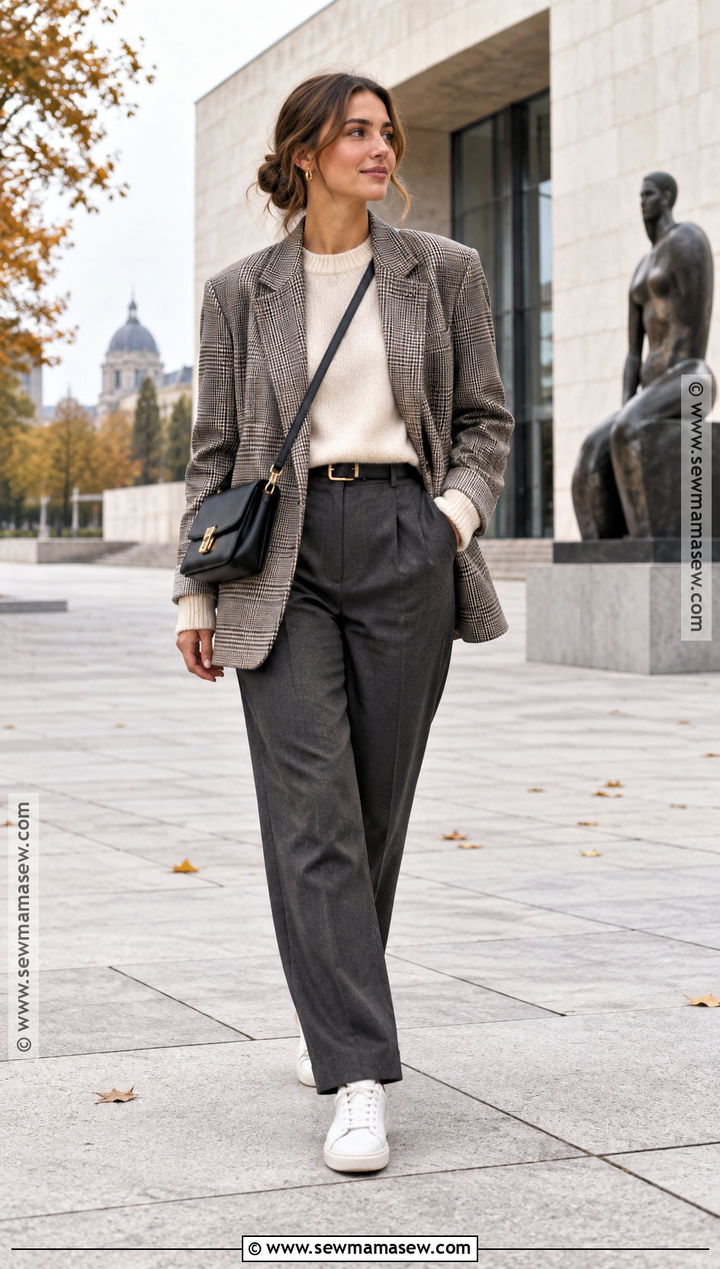 Germany October Blazer And Tailored Pants Outfit - 15 Germany In October Outfits