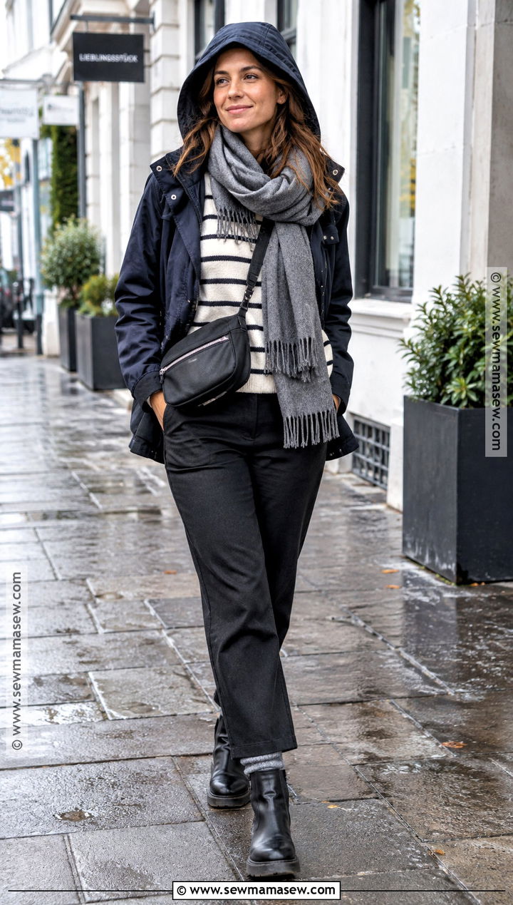 Germany October Rain Jacket And Black Trousers Outfit - 15 Germany In October Outfits