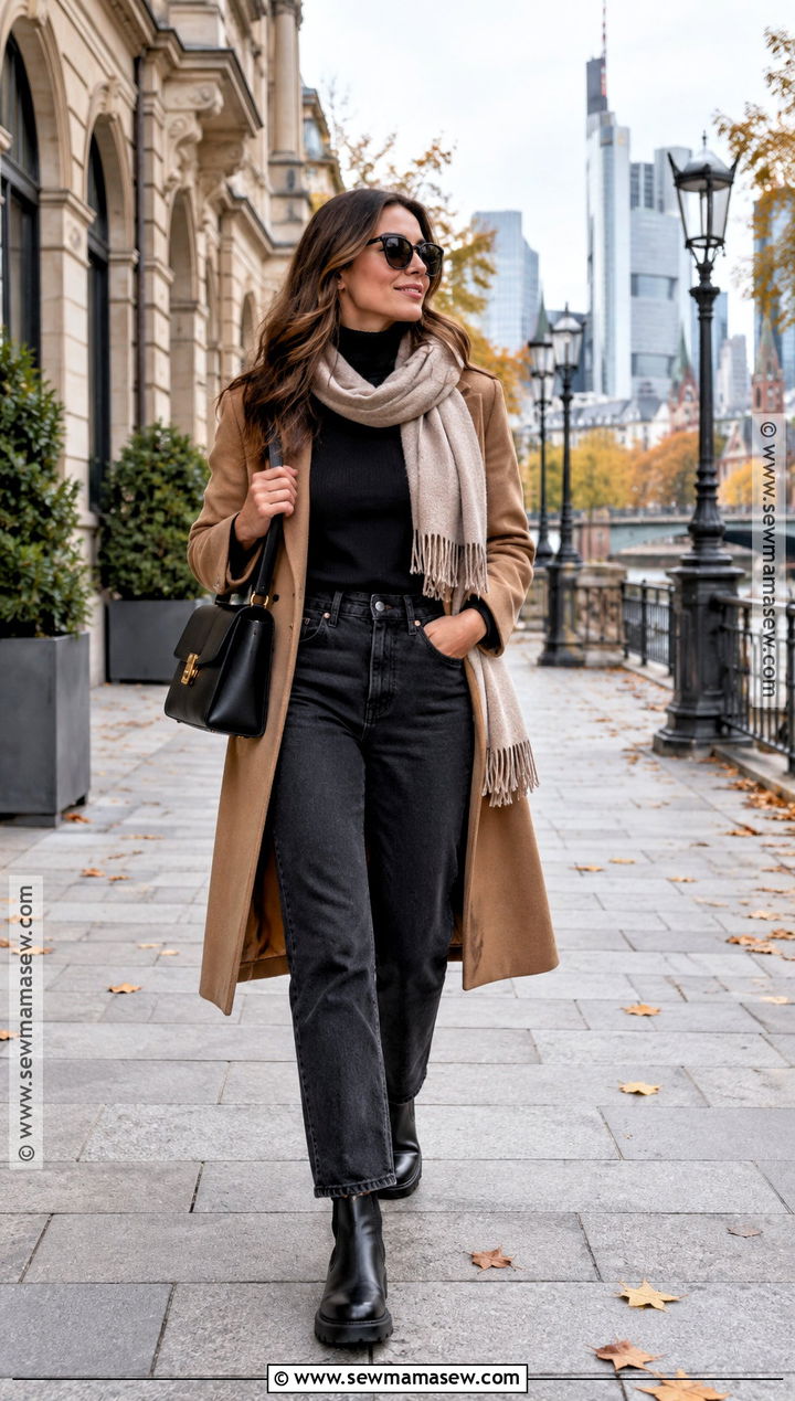 Germany October Wool Coat And Straight Jeans Outfit - 15 Germany In October Outfits