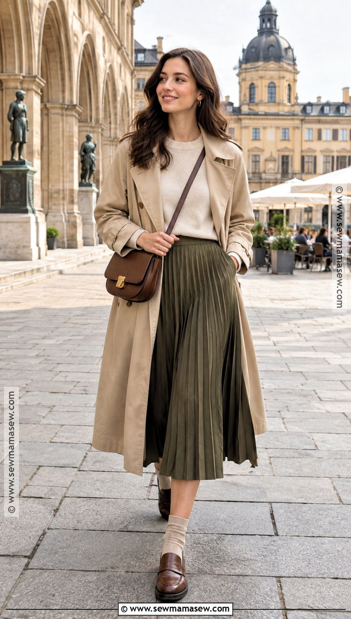 Germany September Sweater and Midi Skirt Outfit - 15 Germany September Outfit Ideas