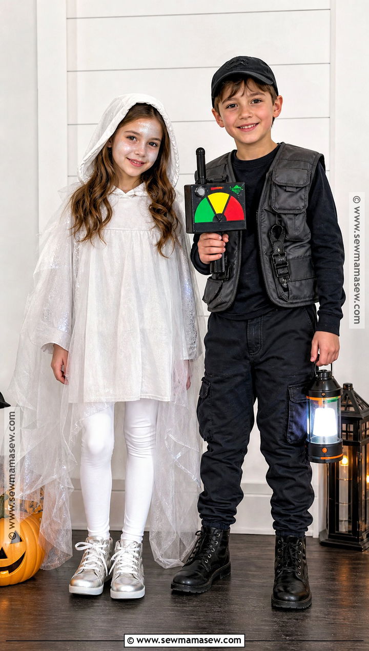 Ghost And Paranormal Explorer Sibling Costume - 30 sibling halloween costumes boy and for girls