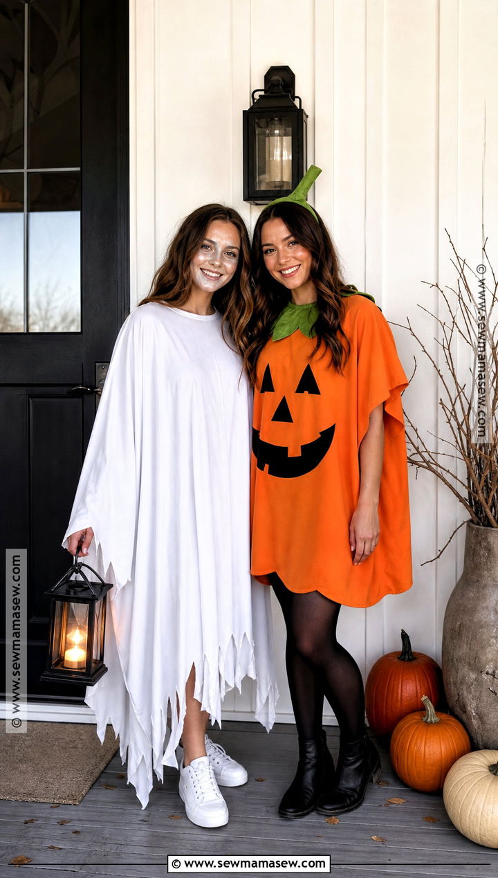 Ghost And Pumpkin Best Friend Costume - 45 best friend halloween costumes