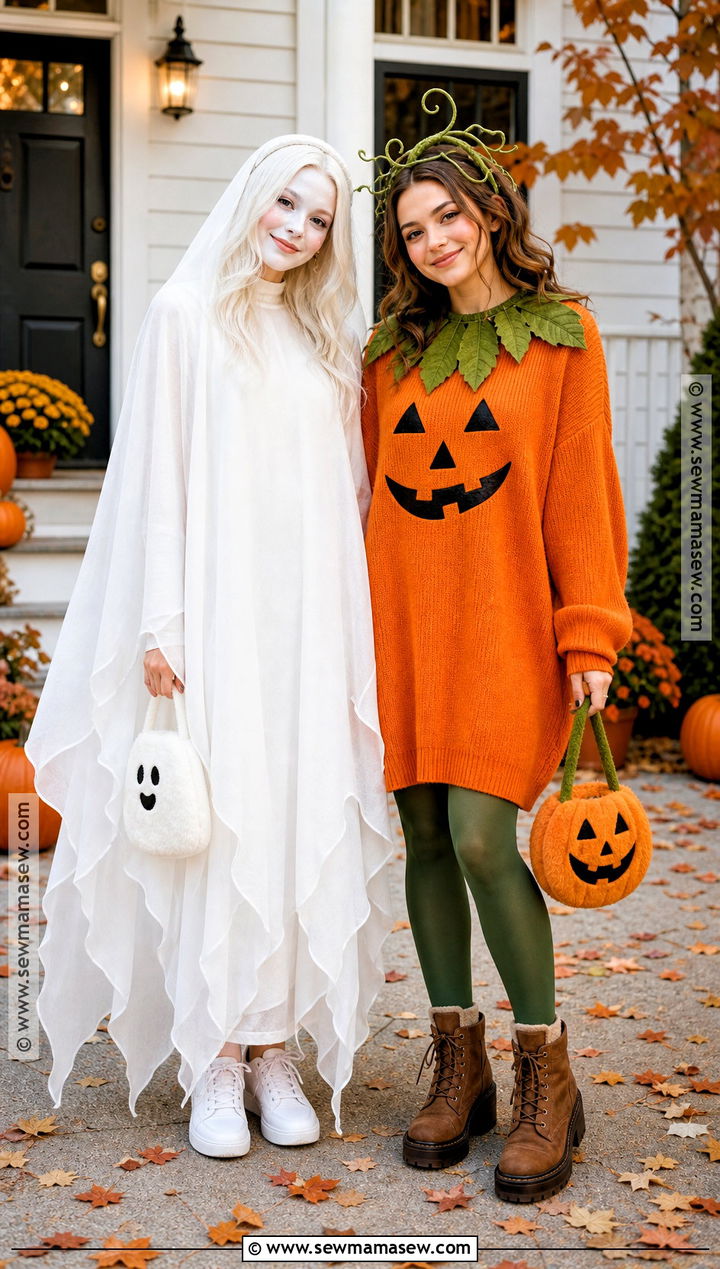 Ghost And Pumpkin Duo Costume - 30 duo halloween costume ideas