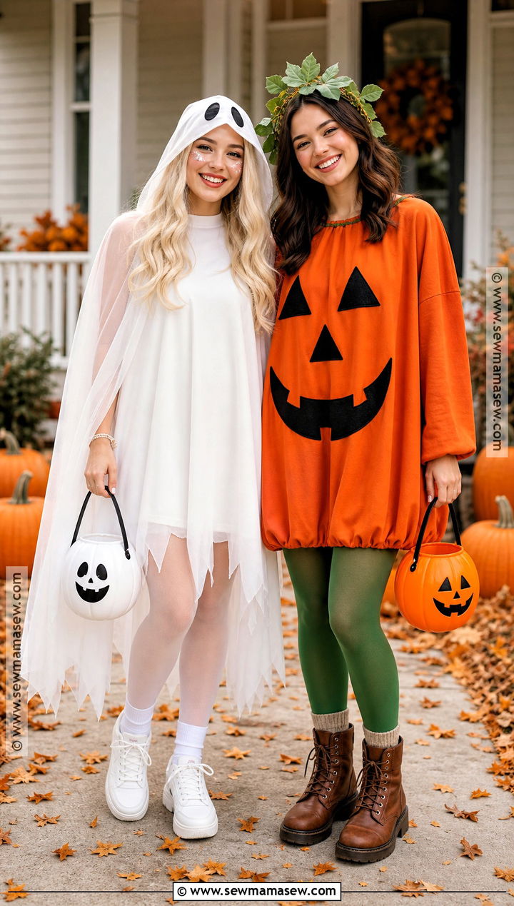 Ghost And Pumpkin Duo Costume - 35 halloween costume ideas duo