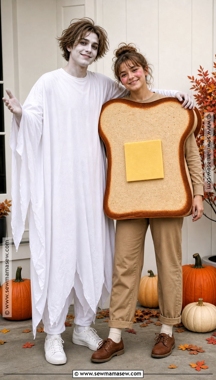 Ghost And Toast Costume - 50 rhyme without reason costume ideas