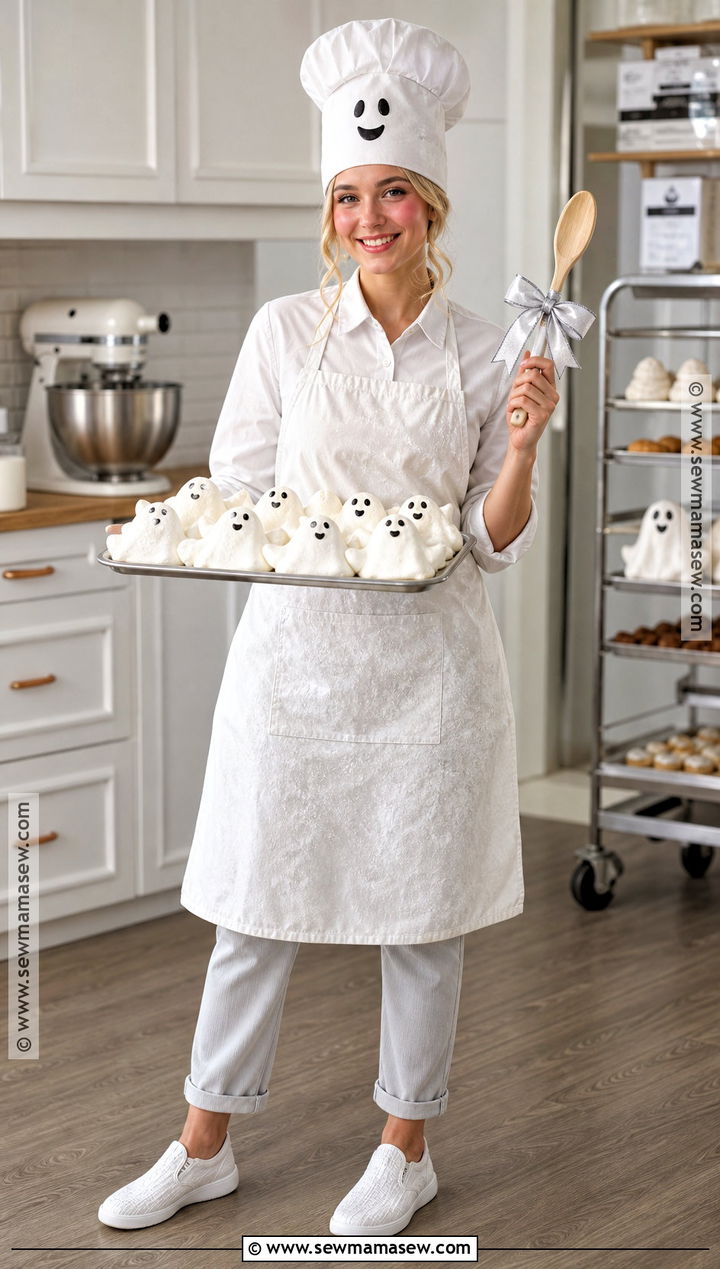 Ghost Baker Costume With White Apron - 30 ghost clothes