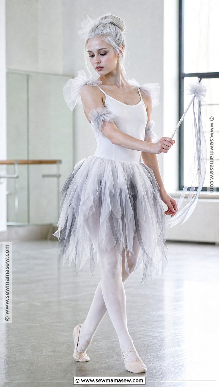 Ghost Ballerina Costume With Tulle Skirt - 35 ghost halloween costume ideas