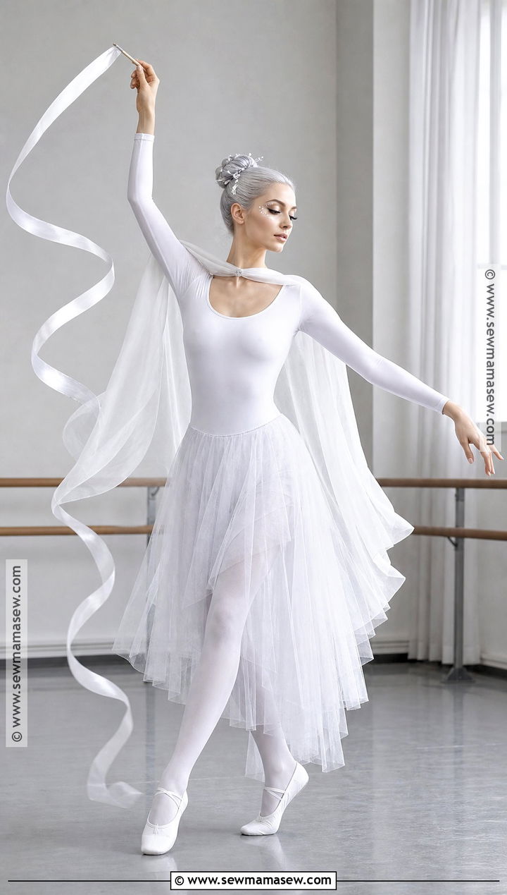 Ghost Ballerina Outfit With White Tutu - 35 Ghost Outfit Ideas