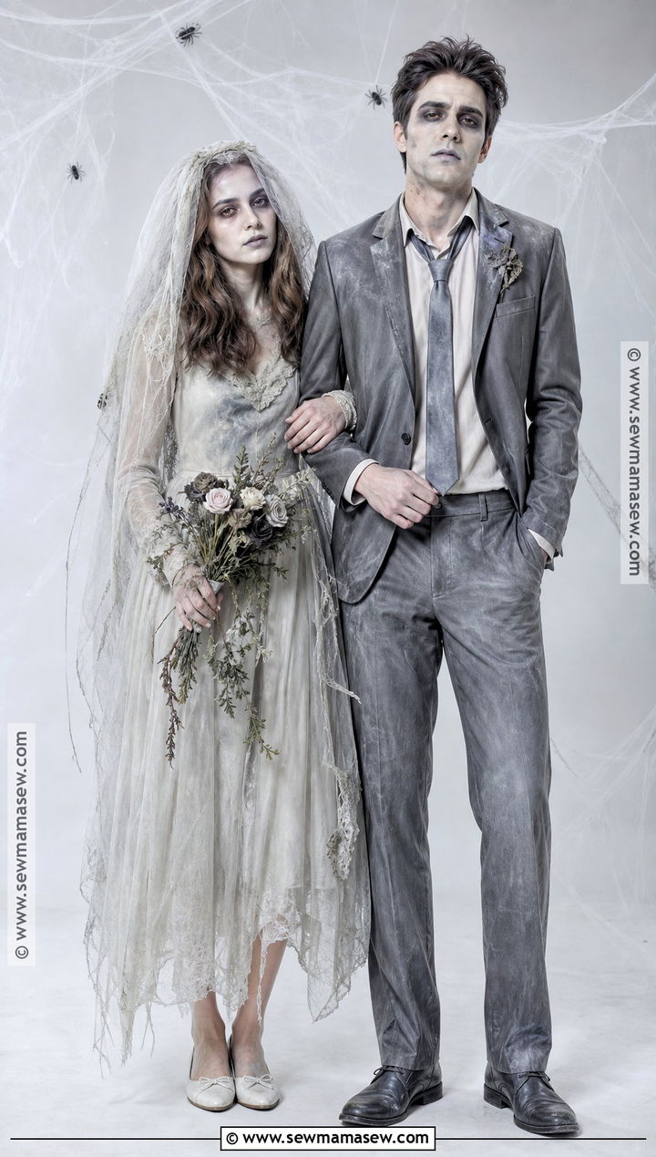 Ghost Bride And Groom Costume - 50 couples halloween costume ideas