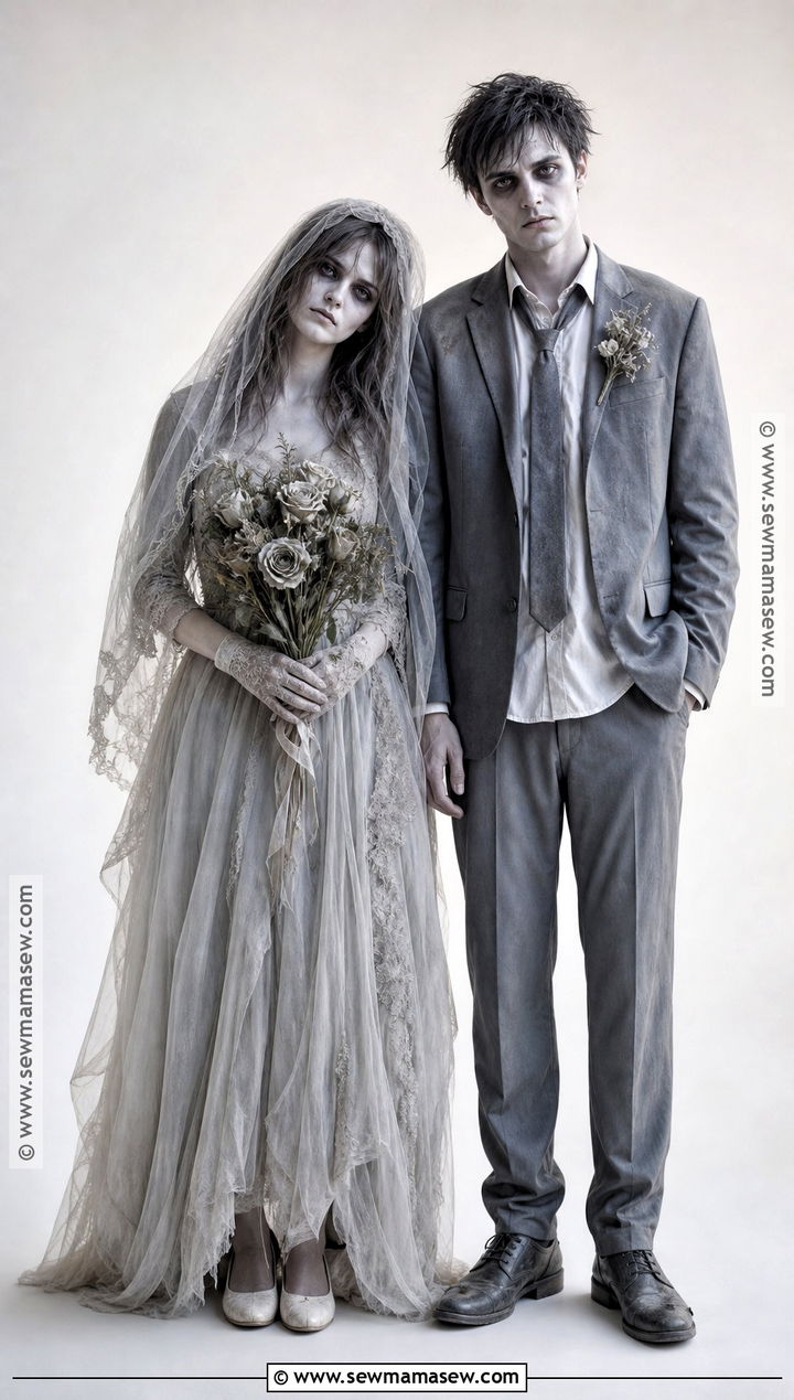 Ghost Bride And Groom Couple Costume - 30 couple outfits halloween