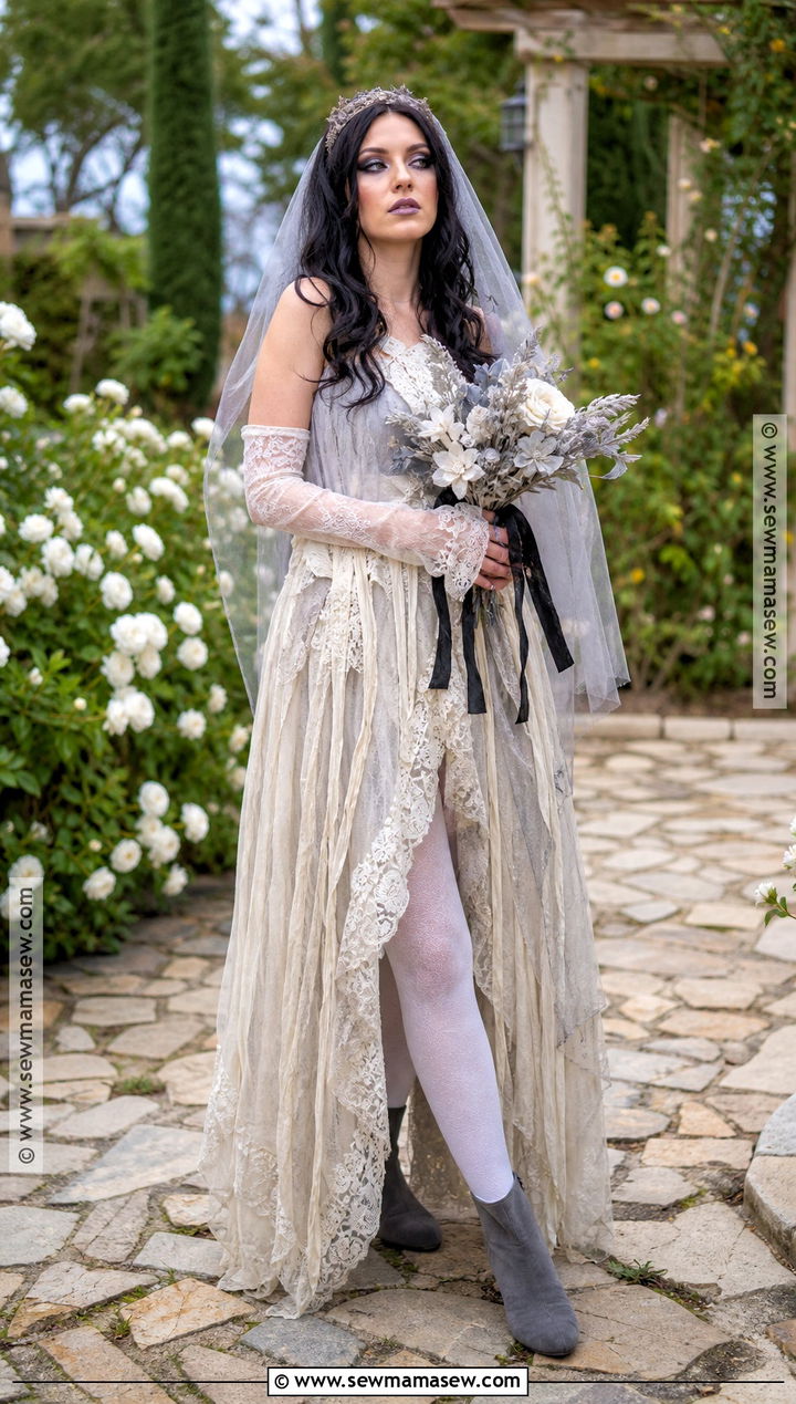 Ghost Bride Costume With Black Hair - 30 black hair halloween costumes ideas