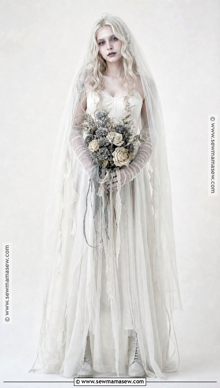 Ghost Bride Costume With Flowing Veil - 35 bride costume ideas