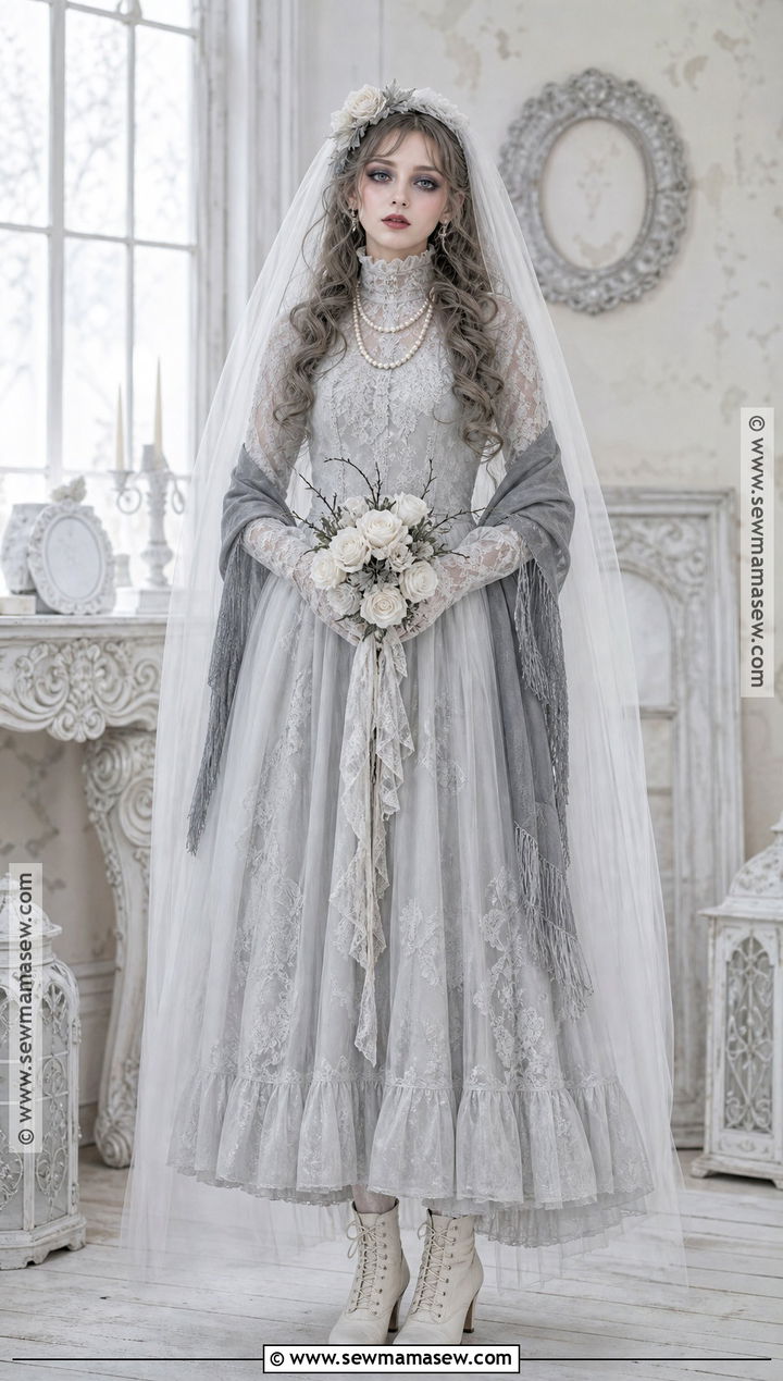 Ghost Bride Costume With Victorian Dress - 40 Modest Halloween Costumes