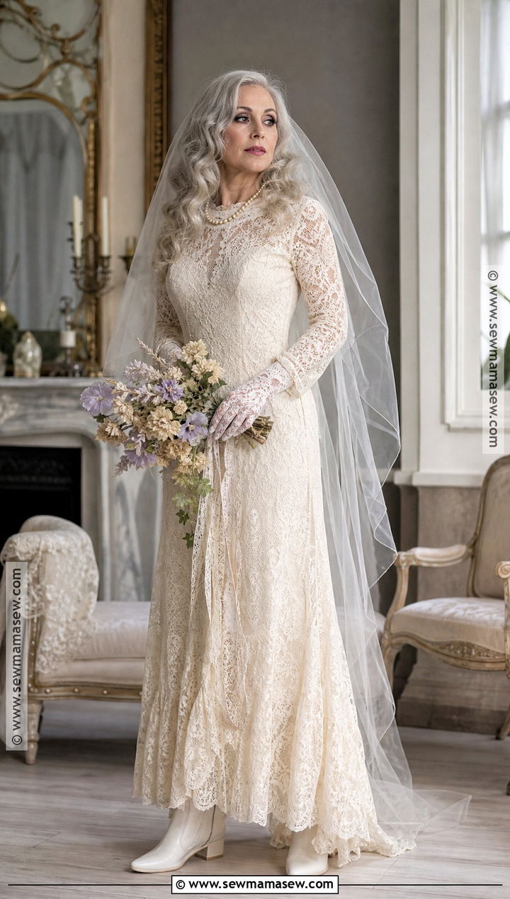 Ghost Bride Costume With Vintage White Dress - 30 Individual Halloween Costumes