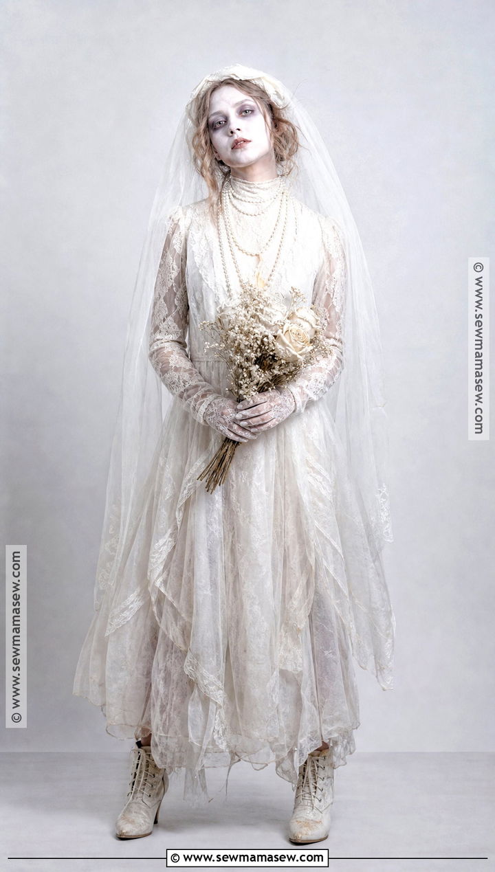 Ghost Bride Costume With White Dress - 30 white dress halloween costume ideas