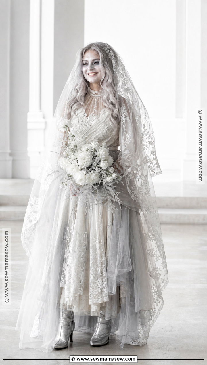 Ghost Bride Costume With White Veil - 45 women halloween costume ideas