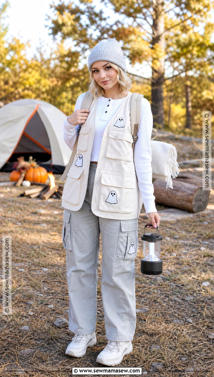 Ghost Camper Costume With Lantern - 30 ghost clothes