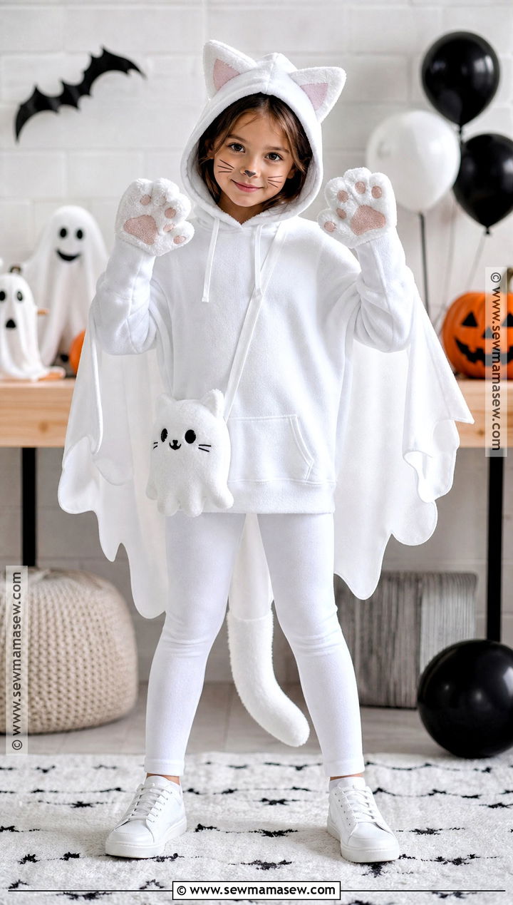 Ghost Cat Costume - 30 kids ghost costume ideas