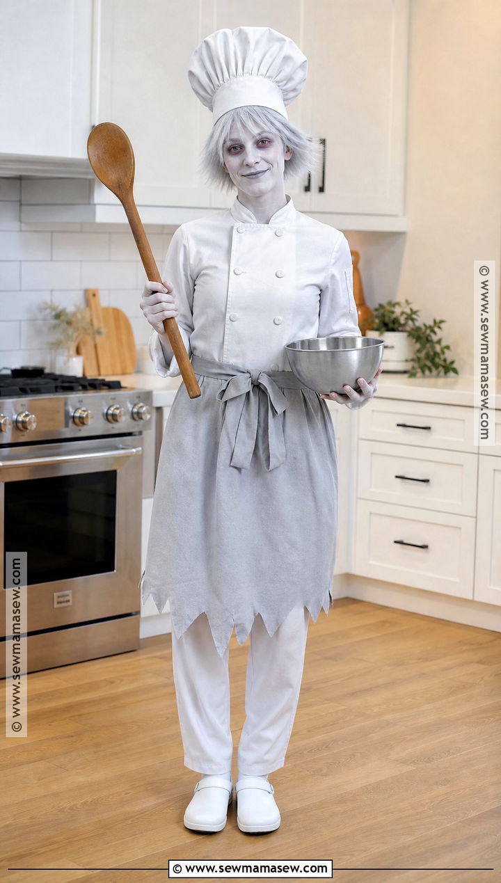 Ghost Chef Costume With White Apron - 35 ghost halloween costume ideas