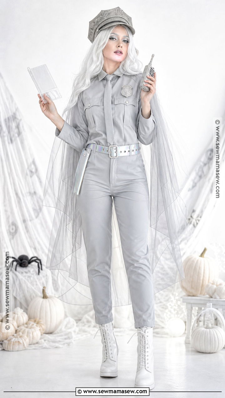 Ghost Cop Costume - 30 cop halloween costume ideas for women
