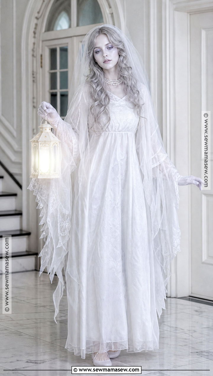 Ghost Costume With Flowing White Layers - 35 killer costume ideas