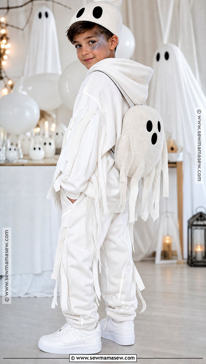 Ghost Costume With White Hoodie - 45 boy halloween costumes