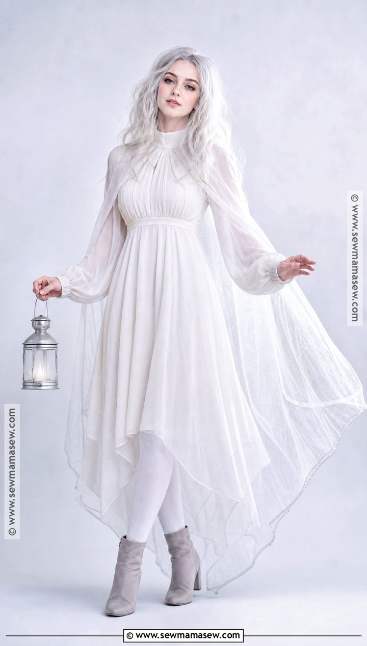 Ghost Costume With White Maxi Dress - 30 halloween costumes modest