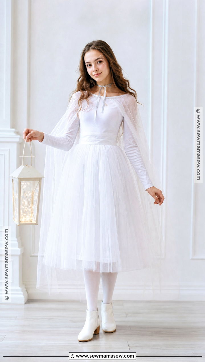 Ghost Costume With White Tulle Dress - 30 halloween costume ideas for teenage for girls