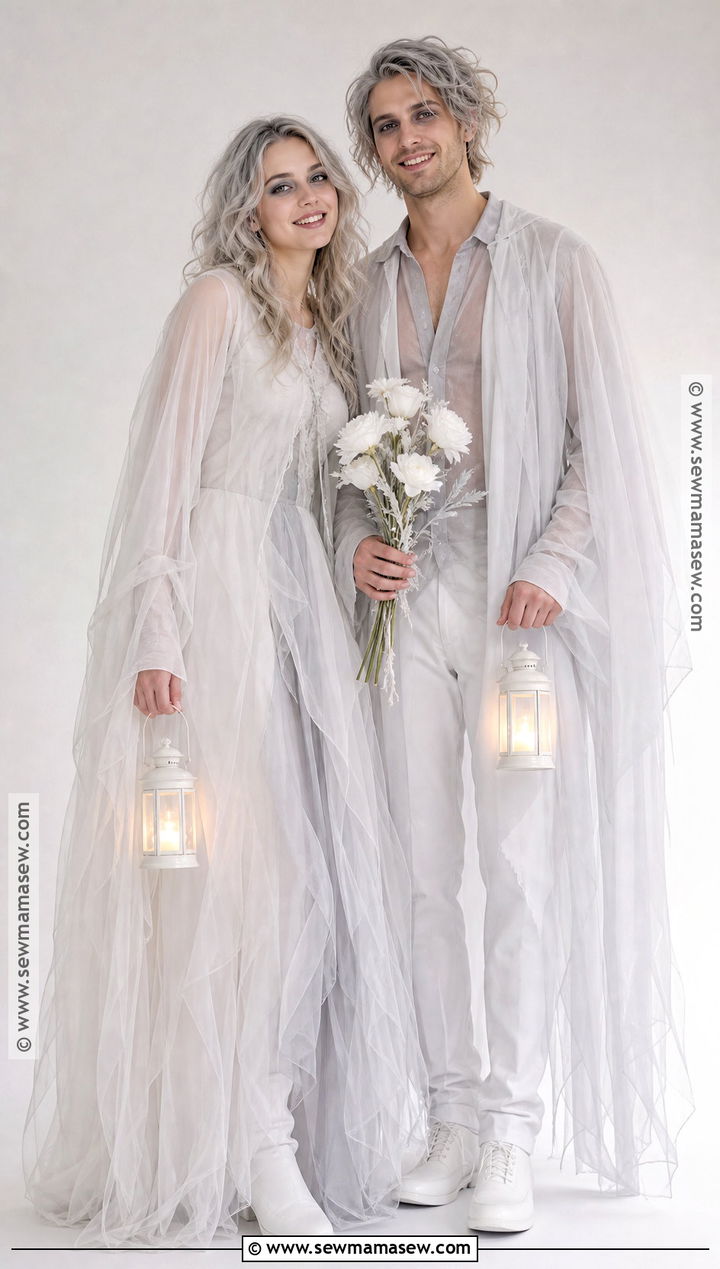 Ghost Couple Costume - 35 easy halloween costumes for couples