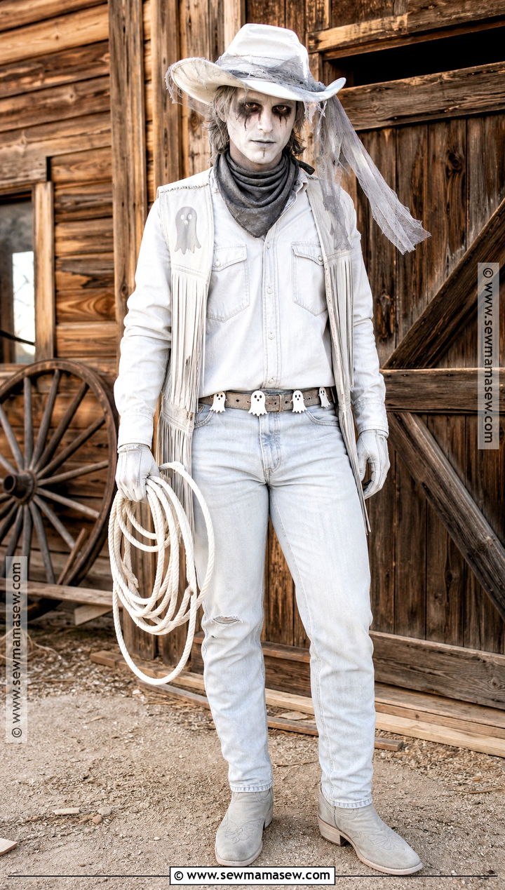Ghost Cowboy Costume - 30 Halloween Costumes Ghost