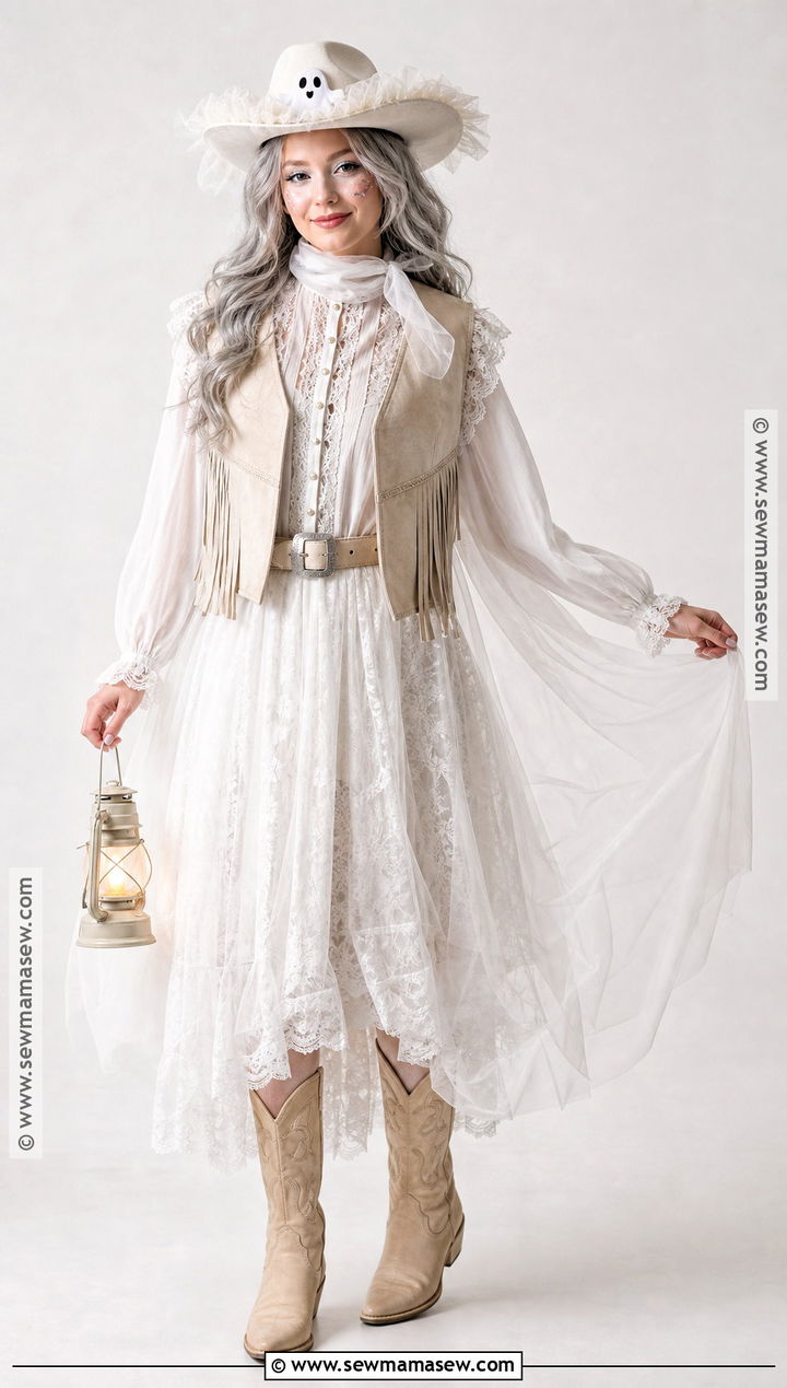 Ghost Cowgirl Costume - 45 cowgirl halloween costumes