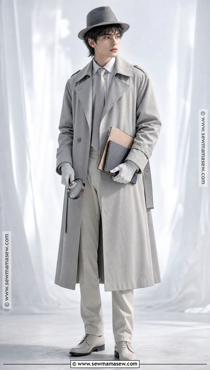 Ghost Detective Costume With Trench Coat - 30 ghost clothes