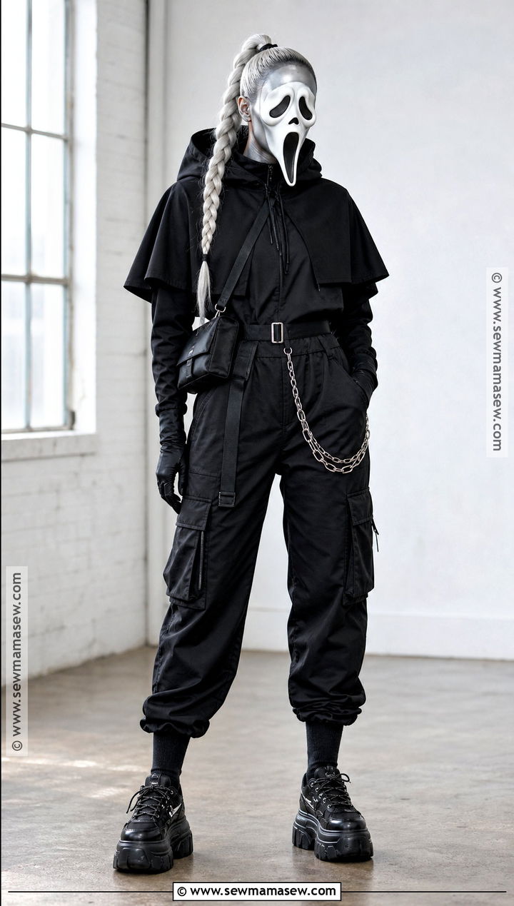 Ghost Face Jumpsuit Costume With Platform Sneakers - 45 ghost face costume ideas for women