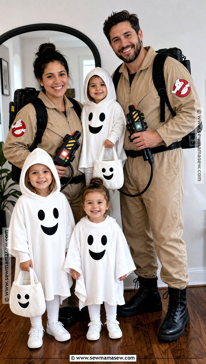 Ghost Family And Paranormal Crew Costume - 35 family halloween costumes with for toddlers